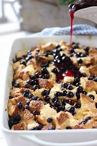 Blueberry & Cream Cheese French Toast Casserole