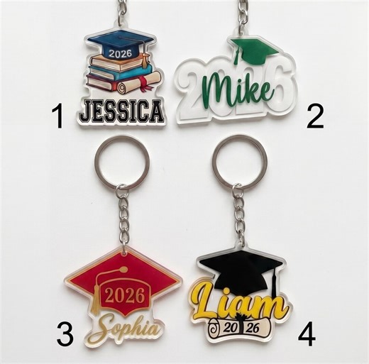Personalized Graduation Cap Keychain, Personalized Acrylic Keychain, Class of 2026 Senior, High School Graduate, College Alumni - Etsy
