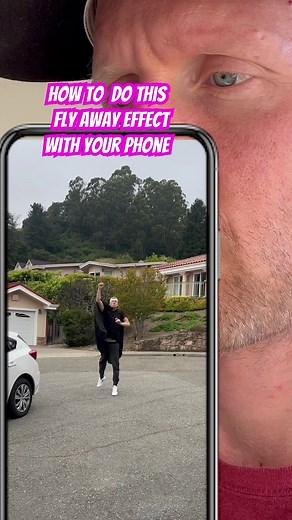 How to do this EASY superhero Fly Away effect on your phone. Details 👇 - With a tripod, get these two shots - One of you jumping in the air and a blank background shot - Import the blank footage into capcut first, then add the jumping shot as an overlay - Scroll to the position where you’re at the top of your jump and tap split - Select the split footage on the right and tap cutout, and remove background - Scroll to the very beginning of that second split clip and tap the keyframe button - Move