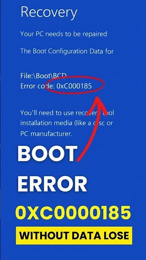 Fix 0xC0000185 Boot Error Without Data Loss! #shorts