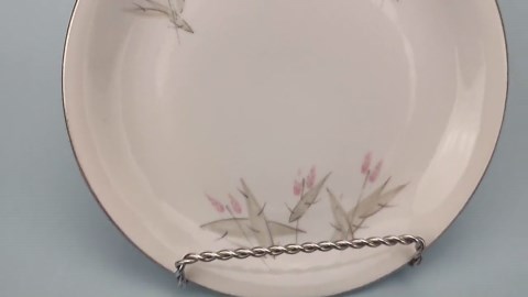 Vintage Winterling Bavarian China Bread Plates - Pink Floral Platinum Trim - Etsy