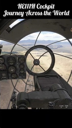 He111H Cockpit Journey | Indian Springs, Nevada (Day Flight)