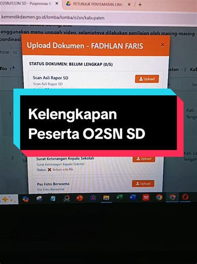 Kelengkapan Peserta O2SN SD #olimpiadeolahragasiswanasional #olimpiade #o2sn #dokumenkelengkapan #kelengkapandata @Johan Kepala Sekolah Penggerak @Johan Swimming Club Lampung @IKatan Guru Olahraga Nasional @Johan Guru Olahraga @Johan Guru Penggerak Angkat 11
