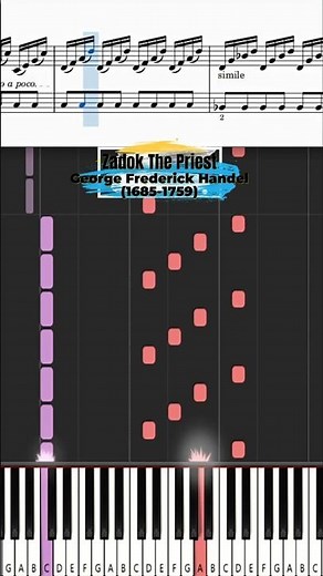 Zadok The Priest [George Frederick Handel] ♫ Classic Piano Tutorial (Easy) #Shorts