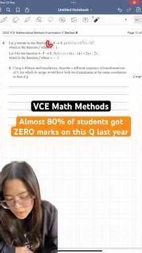 Most students got this wrong in VCE math methods. Tutor Amelie goes through it 🧠💡 #math #exam #vce