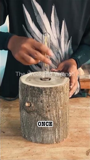 DIY Rustic Industrial Lamp from Logs: Amazing Woodworking Project for Beginners