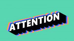 Download ATTENTION Text in Graffiti Style with Color-Changing Background for free
