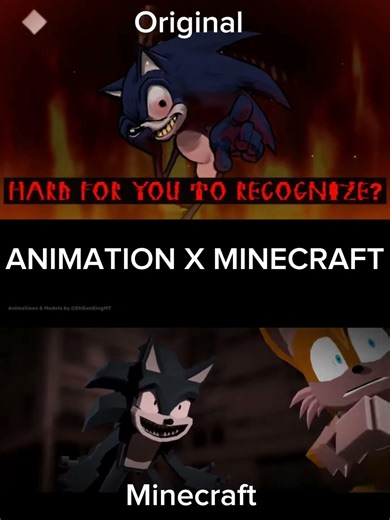 Minecraft vs animation subterfuge#animation #sonic #fnf #minecraft