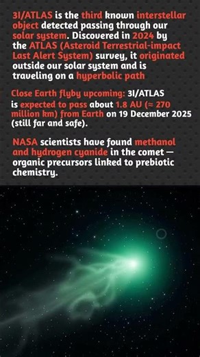 3I/ATLAS 🚀 Only the 3rd Interstellar Object Ever Discovered!