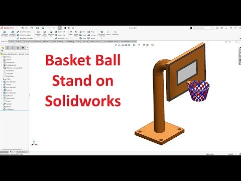 Basket Ball Stand on solidworks