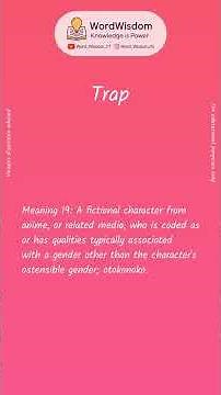 What does "Trap" mean? | English vocabulary shorts | #trap #wordwisdom