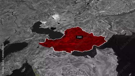 Iran Map Animation 4K – 3D Country Geography Motion Graphic,