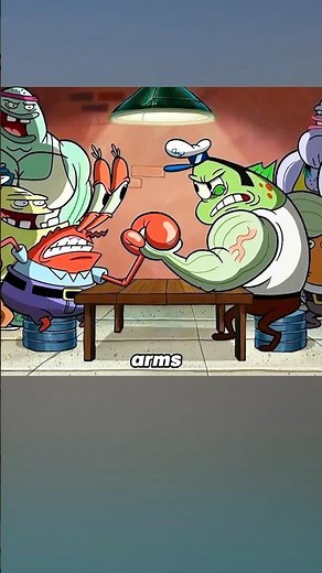 An Exciting Arm Wrestling Match #spongebob #anime