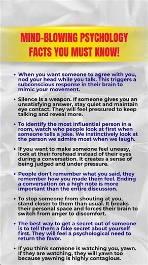 Mind-Blowing Psychology Facts You Must Know! #psychology #psycholgyfacts