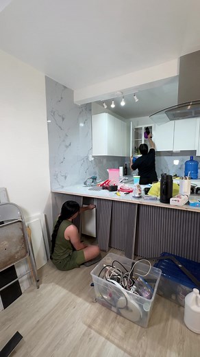 Remodelando la península 😛 #fyp #kitchen #peninsula | Kitchen Make Over