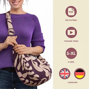 Crescent Bag PDF Sewing Pattern, Shoulder Bag, Easy Bag Pattern, 4 Sizes, Crosstown Crescent Bag, Video & Illustrated Instructions - Etsy