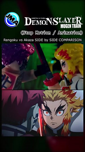 Rengoku vs Akaza Stop-Motion Brickfilm Comparison