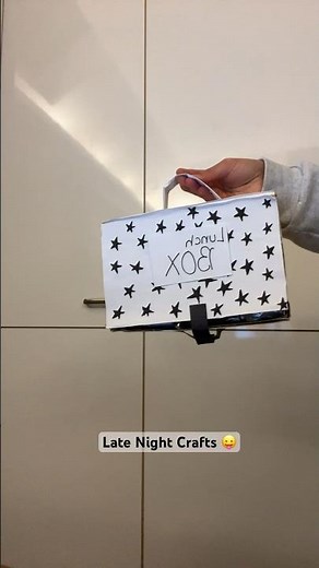 Cardboard DIY Lunch Box #cardboard #cardboardcraft #craft #diy #preppy