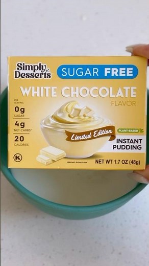 You heard it right… it’s finally here: Simply Desserts Sugar-Free White Chocolate Pudding! 🤍🍫
