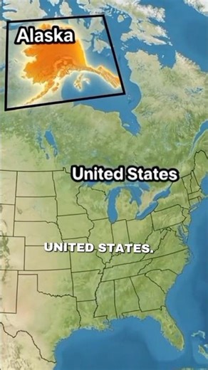 Alaska Is North, West… AND East of the USA? 🤯#geography#didyouknow#worldfacts