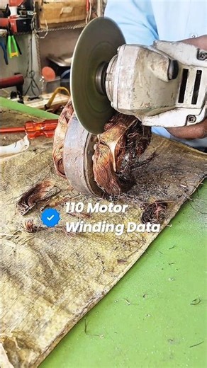 110 Motor Winding Data #techshorts #electrical #motorwinding