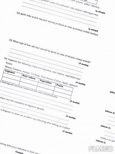 SET National Exam 2022-2023 Marking guide P6 Questions and answers