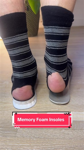 Memory foam insoles that actually make hard floors feel softer. These cushioned inserts mould to your feet, absorb shock with every step and help reduce pressure on heels and arches. Ideal for long shifts, gym trainers or everyday shoes. Trim to fit design so they slide straight into most footwear. Breathable top layer helps keep feet fresh. #memoryfoaminsoles #archsupport #plantarfasciitis #footpainrelief #tiktokmademebuyit