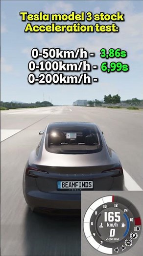 Tesla Model 3 ACCELERATION TEST ⚡🚀 #shorts