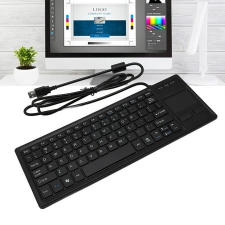 Wired Touch Keyboard, Mechanical Keyboard Ergonomic Water Resistant Plug and Play Portable 20000  Use Times  for PC - Walmart.ca