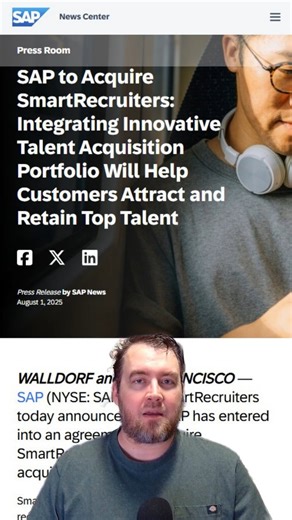 SAP SE has announced its intent to acquire SmartRecruiters, a leading talent acquisition software provider, with the aim of enriching its SuccessFactors human capital management (HCM) suite. This strategic move is expected to help small businesses better attract and retain top talent in an increasingly competitive job market. SmartRecruiters is known for streamlining high-volume recruiting and utilizing AI to enhance candidate engagement, addressing common challenges small businesses face, such 