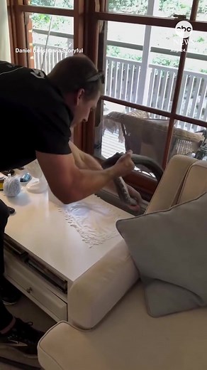 A snake catcher was called into a home in Australia after a family noticed a carpet python behind their coffee table. The snake, who the catcher said was “quite defensive,” was safely captured.