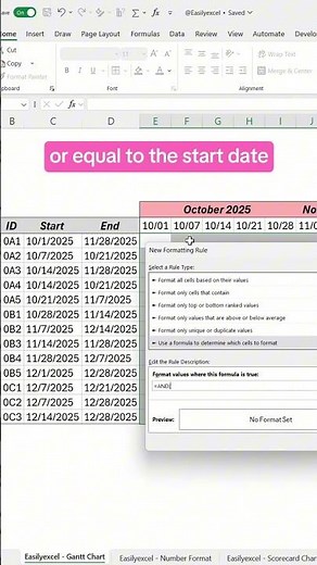 How to create a dynamic Gantt Chart in Excel! #excel #ganttchart #spreadsheet s heet
