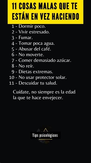 11 cosas malas #psicologia