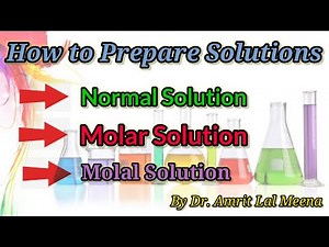 How to prepare Normal, Molar and Molal Solutions!! #laboratorysolutions #normality #molarity