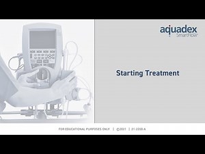 Aquadex Troubleshooting - Starting Therapy Menus and Settings