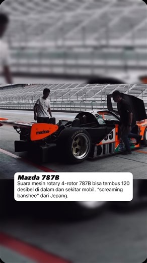 Otomotif Daily on Instagram: "Mazda 787B (Le Mans 1991 Winner) •Mesin: 2.6L R26B Rotary 4-Rotor •Tenaga: Sekitar 700 hp di 9000 rpm •Transmisi: Manual 5-percepatan sekuensial •0-100 km/jam: Sekitar 3,5 detik •Bobot: 830 kg •Suara Mesin: Hingga 120 dB Dari 1 sampai 10, berapa nilainya der? via: mazda/carstartsounds -- Follow: @otopedia.co for more daily automotive updates. Like, komen, tag & share -- All Rights and Credits Reserved To The Respective Owner(s). Please DM For Credit or Removal. . . 