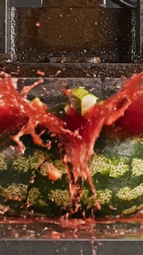 Will it Survive? Hydraulic Press vs. Giant Watermelon 🍉 #phonk #music #audio #pineapplehead