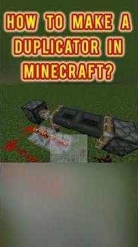 How to make a DUPLICATOR in Minecraft? #minecraft #dupeglitch #minecrafttutorial