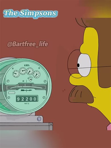 Homer stole electricity from the Flanders house #thesimpsons