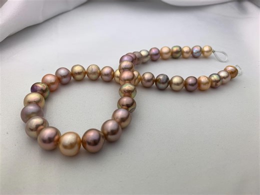 Natural 10.5-12mm Large Metallic Baroque Pearl Strand,natural Metallic Green Baroque Pearl Strand ,great Rainbow Fireball Pearl Beads.fc01 - Etsy