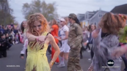 1M views · 50K reactions | On Halloween night, the MOMbies return with an update on their fundraising efforts to raise awareness for breast cancer research – and how #WorldNewsTonight viewers helped. David Muir reports on our #PersonsoftheWeek. | ABC World News Tonight with David Muir | Facebook