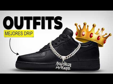 5 OUTFITS DRIP CON AIR FORCE 1 NEGRAS