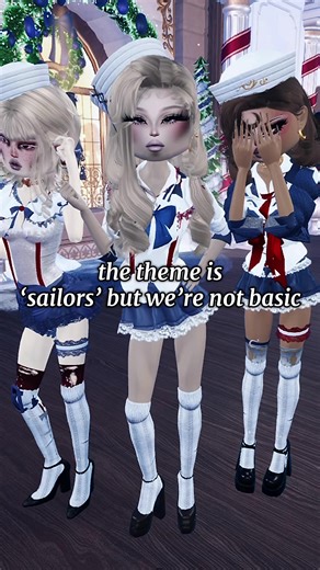 i love these sailors…//me as sailor moon/@𝟦𝘊𝘜𝘛𝘐𝘌 ‧₊˚౨ৎ˚₊ as sailor mars/@Halo as sailor mercury #trending #fyp #dti #dresstoimpress #viral @Dress To Impress