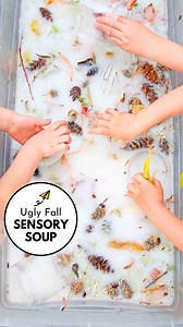 It’s so gross. And yet, it’s so perfect. ⠀⠀⠀⠀⠀⠀⠀⠀⠀ But this fall activity kept the kids in my neighborhood entertained for two days so there’s something magical in this absolute mess. ⠀⠀⠀⠀⠀⠀⠀⠀⠀ They sorted. They made potions. They concocted soups. They created narratives together while they worked and the conversations were priceless. ⠀⠀⠀⠀⠀⠀⠀⠀⠀ FREQUENTLY ASKED QUESTIONS: 🎨 Does the paint stain? Nope. It’s washable paint that’s been super diluted. ⠀⠀⠀⠀⠀⠀⠀⠀⠀ 🎨 Speaking of paint, this is washabl