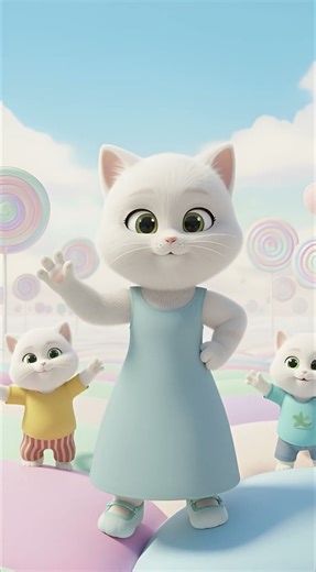 Counting 1 2 3 Dance 🐱🎵 #shorts #kidsshorts