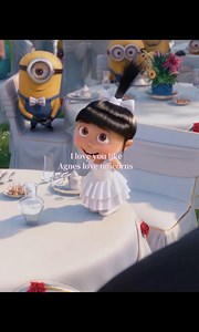 Agnes with Unicorn Despicable Me scene
