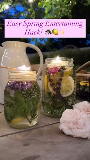 We’re highlighting easy spring hacks to make entertaining a breeze—and this citronella jar trick from @sugarandcharm is a favorite! 🌿🍋✨ Just fill glass jars with water, citrus slices, fresh greenery, and a few drops of citronella oil. Top with a floating tea candle, light it up, and enjoy a bug-free glow! 🕯️🦟 🔗 Find more hacks at our link in bio! #SpringEntertaining #DIYDecor #CitronellaHack #OutdoorVibes | StyleBlueprint
