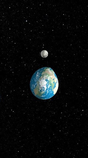The moon's pull stretches and squeezes the Earth. #space #astronomy
