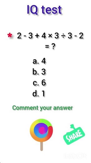 IQ test 👼#maths #simplification #shortvideo