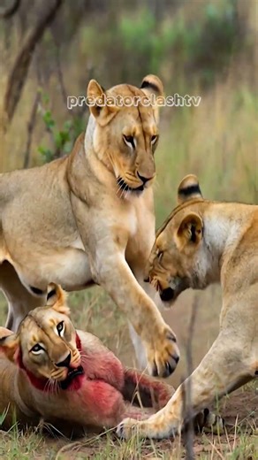2 vs 1… Lionesses Clash in Brutal Dominance Fight. 😱🔥
